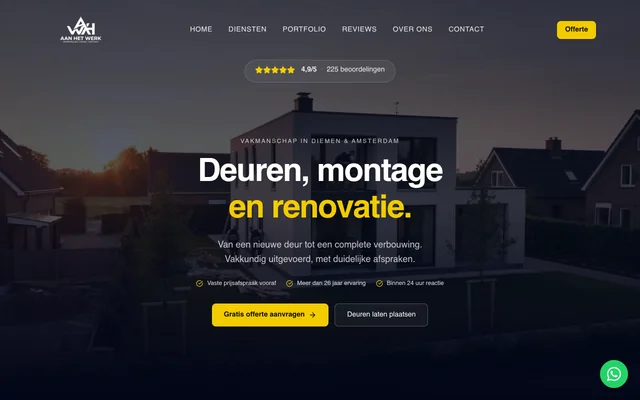 Websitevoorbeeld Aan het Werk