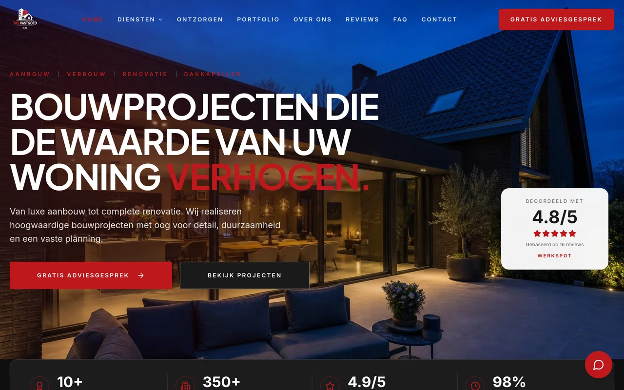 Website T&S Vastgoed